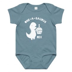 One-a-saurus Rex Baby First Birthday Party Onesie