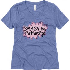 Ladies Relaxed Fit Super Soft Triblend V-Neck Tee