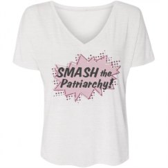 Ladies Flowy Slouchy V-Neck Tee