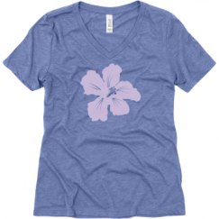 Ladies Relaxed Fit Super Soft Triblend V-Neck Tee