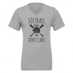 Unisex CVC Jersey V-Neck T-Shirt