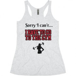 Ladies Slim Fit Super Soft Racerback Triblend Tank