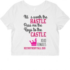 Ladies Slim Fit Crop Top Tee