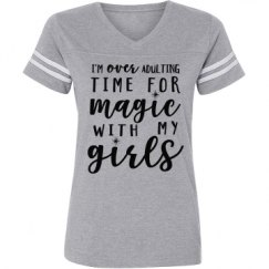 Ladies Relaxed Fit Vintage Sports Tee