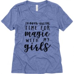 Ladies Relaxed Fit Super Soft Triblend V-Neck Tee