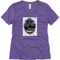 Ladies Relaxed Fit Super Soft Triblend V-Neck Tee