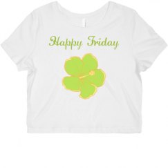 Ladies Slim Fit Crop Top Tee