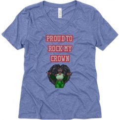 Ladies Relaxed Fit Super Soft Triblend V-Neck Tee