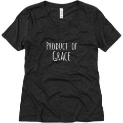 Ladies Relaxed Fit Super Soft Triblend V-Neck Tee