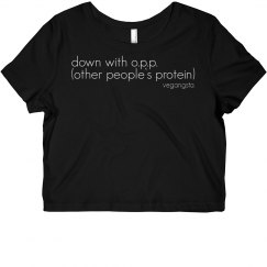 down with o.p.p. crop crew top