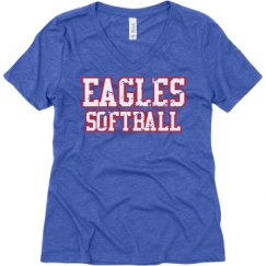 Ladies Relaxed Fit Super Soft Triblend V-Neck Tee