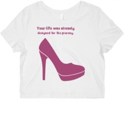 Ladies Slim Fit Crop Top Tee