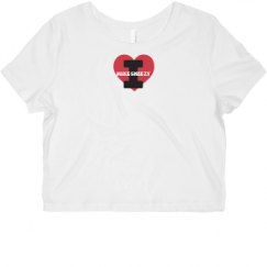 Ladies Slim Fit Crop Top Tee