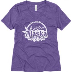 Ladies Relaxed Fit Super Soft Triblend V-Neck Tee