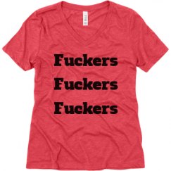 Ladies Relaxed Fit Super Soft Triblend V-Neck Tee