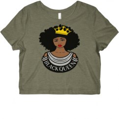 Ladies Slim Fit Crop Top Tee