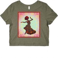 Ladies Slim Fit Crop Top Tee