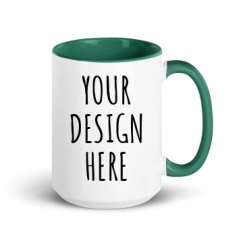 15oz Ceramic Mug with Color Inside