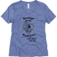 Ladies Relaxed Fit Super Soft Triblend V-Neck Tee