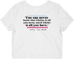 Ladies Slim Fit Crop Top Tee