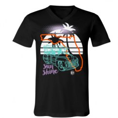 Unisex V-Neck Jersey Tee