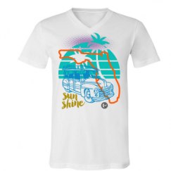 Unisex V-Neck Jersey Tee