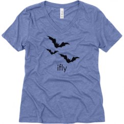 Ladies Relaxed Fit Super Soft Triblend V-Neck Tee