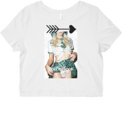 Ladies Slim Fit Crop Top Tee