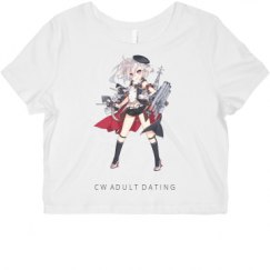 Ladies Slim Fit Crop Top Tee