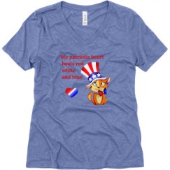 Ladies Relaxed Fit Super Soft Triblend V-Neck Tee