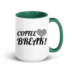 15oz Ceramic Mug with Color Inside