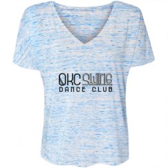 Ladies Flowy Slouchy V-Neck Tee