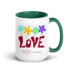 15oz Ceramic Mug with Color Inside