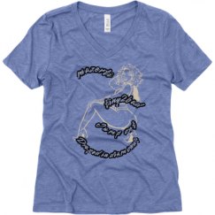 Ladies Relaxed Fit Super Soft Triblend V-Neck Tee