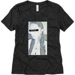 Ladies Relaxed Fit Super Soft Triblend V-Neck Tee