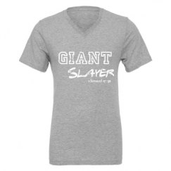 Unisex CVC Jersey V-Neck T-Shirt