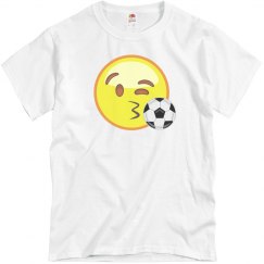 Soccer Smiley t-shirt wht