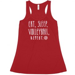 Eat, sleep, volleyball tank