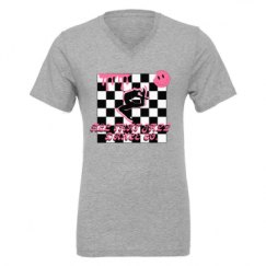 Unisex CVC Jersey V-Neck T-Shirt