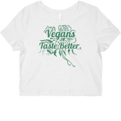 Ladies Slim Fit Crop Top Tee