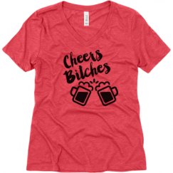 Ladies Relaxed Fit Super Soft Triblend V-Neck Tee