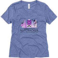 Ladies Relaxed Fit Super Soft Triblend V-Neck Tee