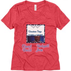 Ladies Relaxed Fit Super Soft Triblend V-Neck Tee