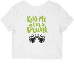 Ladies Slim Fit Crop Top Tee