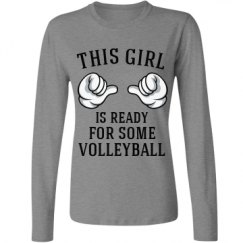 Ladies Relaxed Fit Basic Long Sleeve Tee