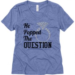 Ladies Relaxed Fit Super Soft Triblend V-Neck Tee