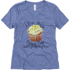 Ladies Relaxed Fit Super Soft Triblend V-Neck Tee