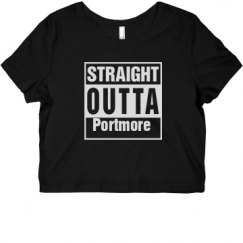 Ladies Slim Fit Crop Top Tee