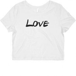 Ladies Slim Fit Crop Top Tee