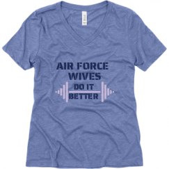 Ladies Relaxed Fit Super Soft Triblend V-Neck Tee